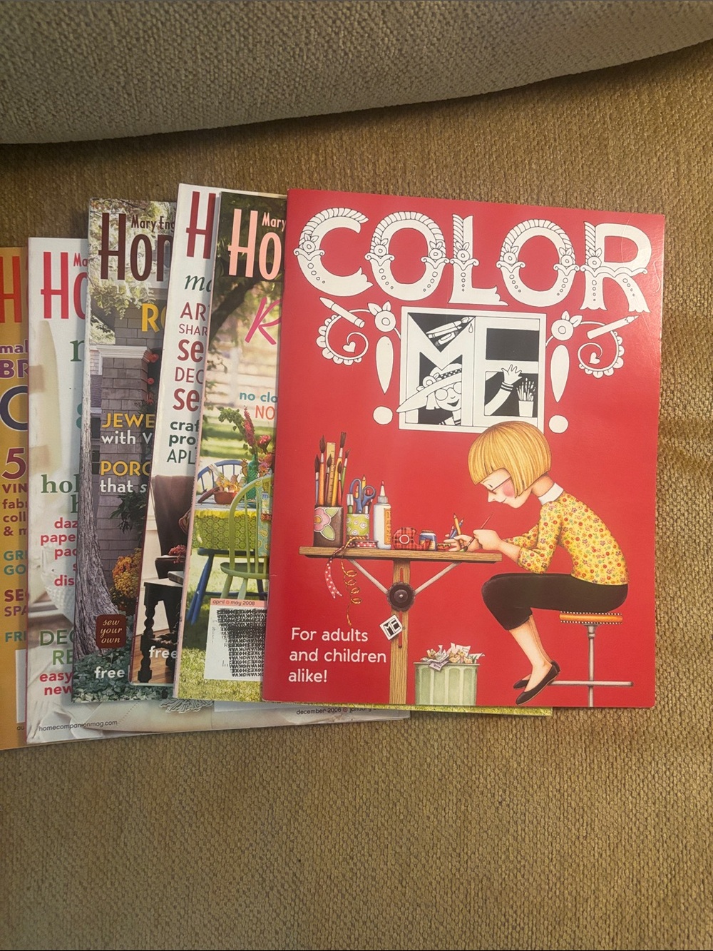 Mary Englebreit Coloring Book and Five Magazines